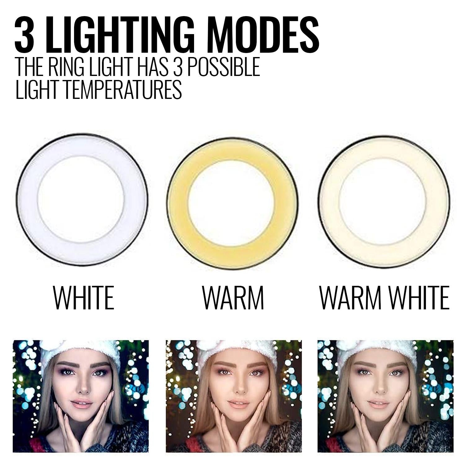 Ring Light Stand - LED Makeup Photography for iPhone | Smart Glow Connect