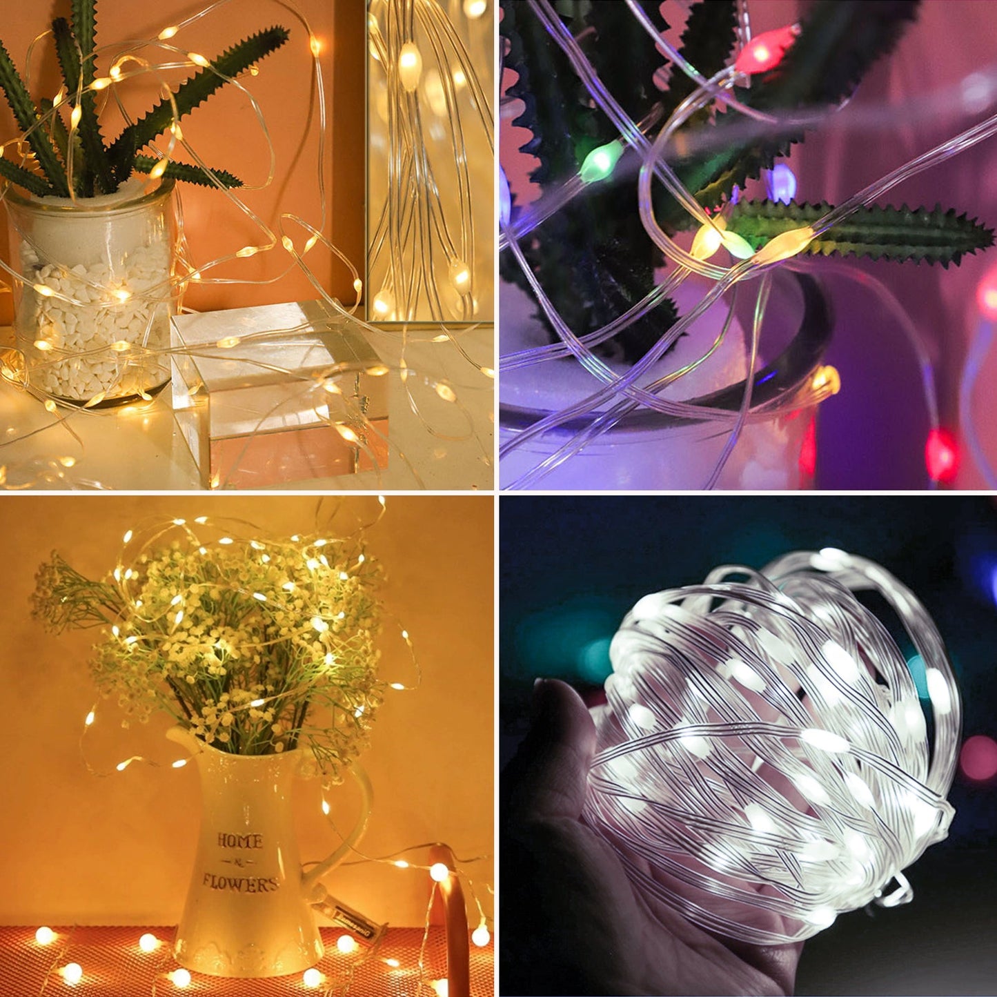 Copper Wire Solar Lights - 22M Remote Controlled Outdoor | Smart Glow Connect