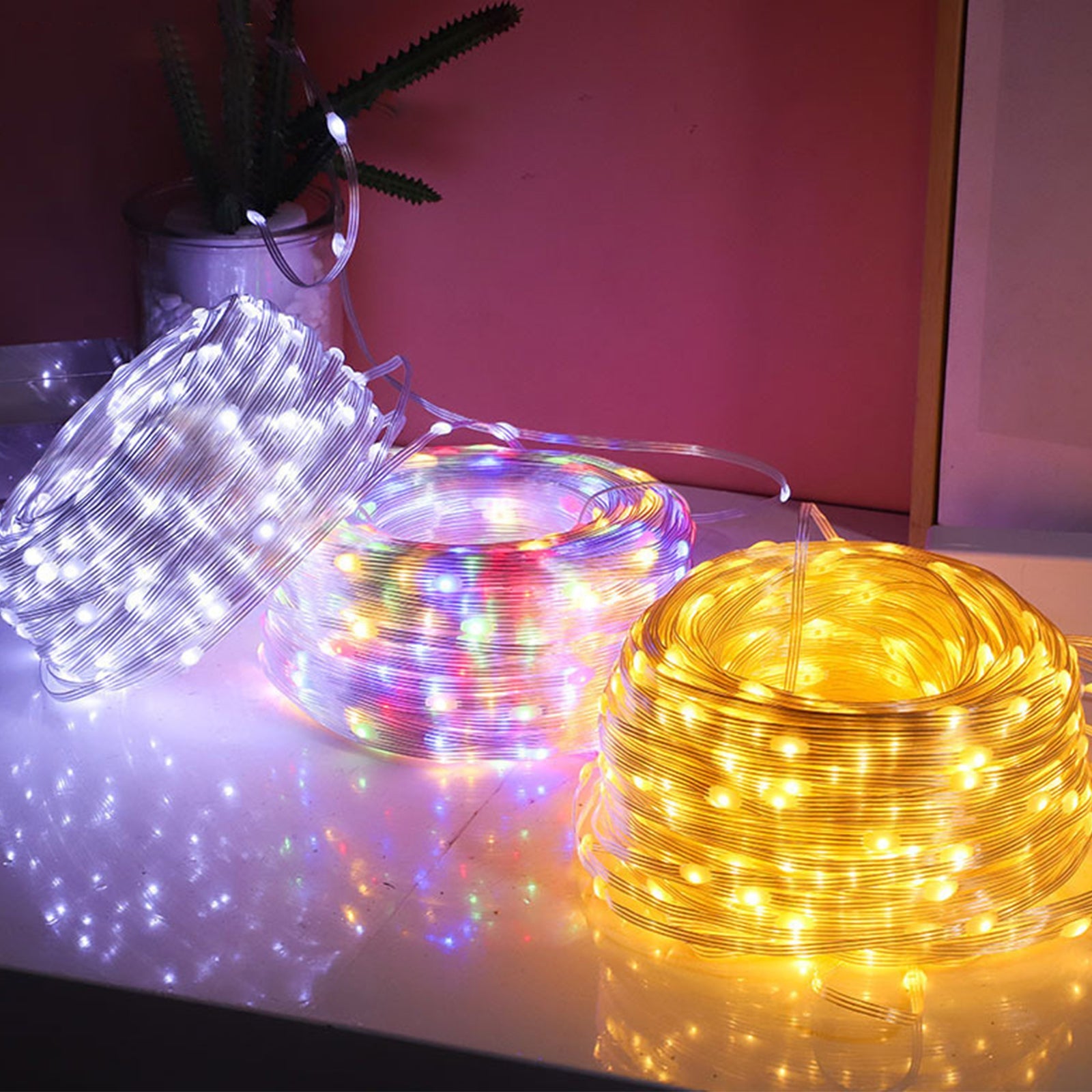 22M Solar Lights - Outdoor Copper Wire String Lighting | Smart Glow Connect