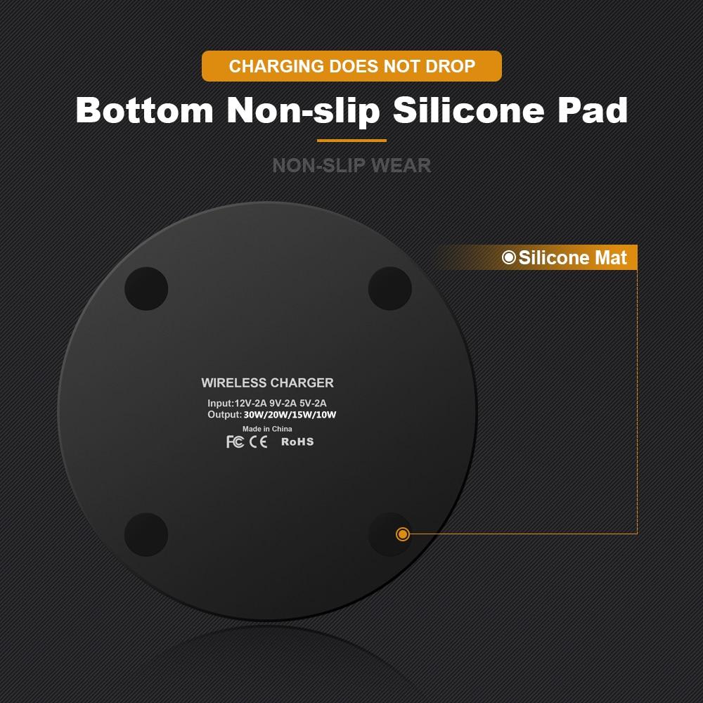 Dragon W9 30W Fast Wireless Charging Pad | Smart Glow Connect
