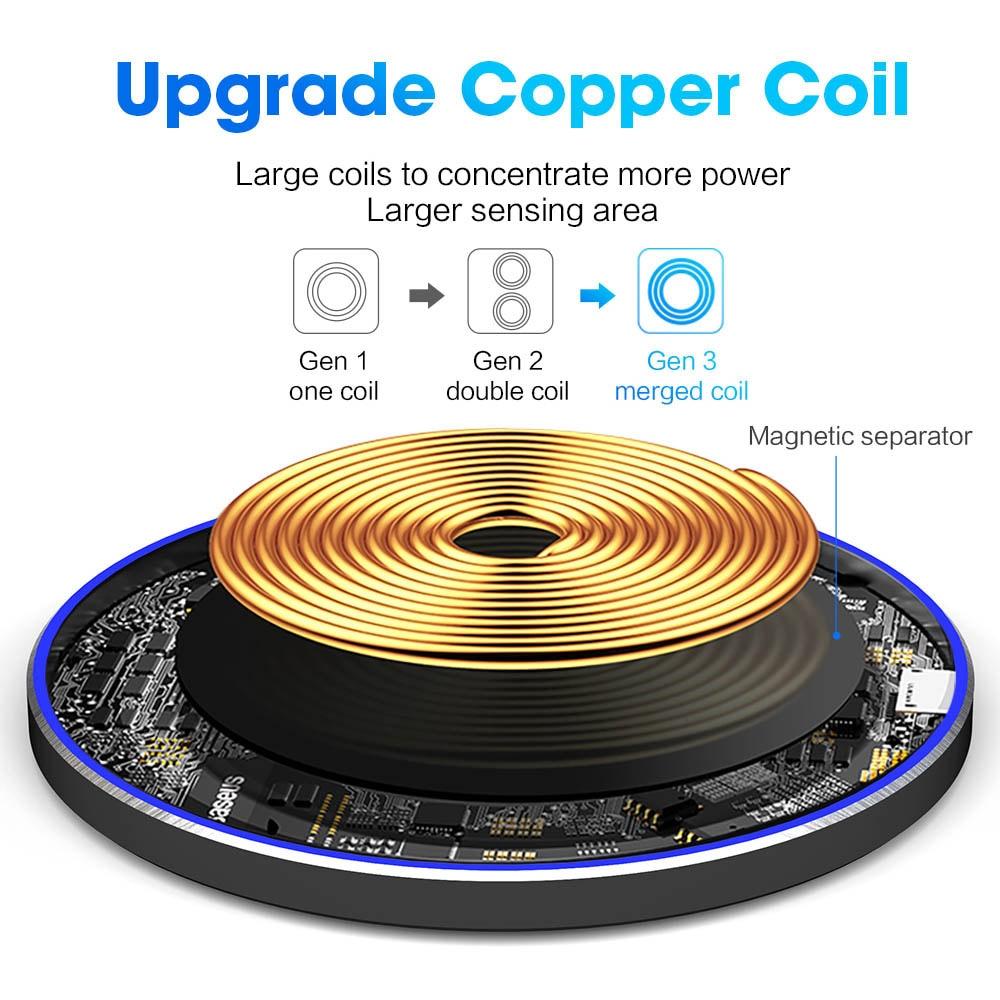 30W Fast Wireless Charger - iPhone 15 Compatible USB-C | Smart Glow Connect