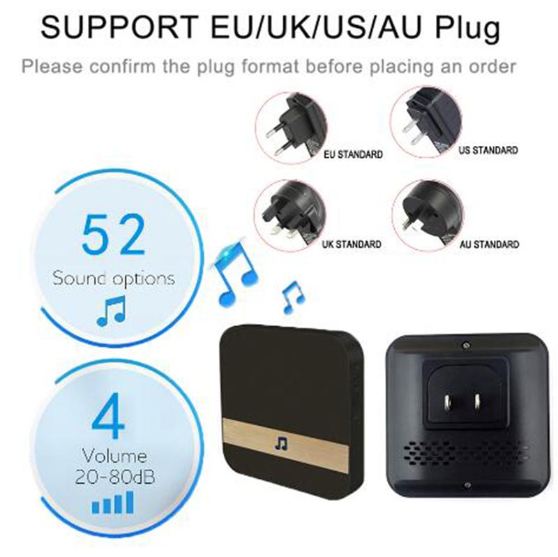 Smart WiFi Security Video Doorbell - Visual Recording Low Power | Smart Glow Connect