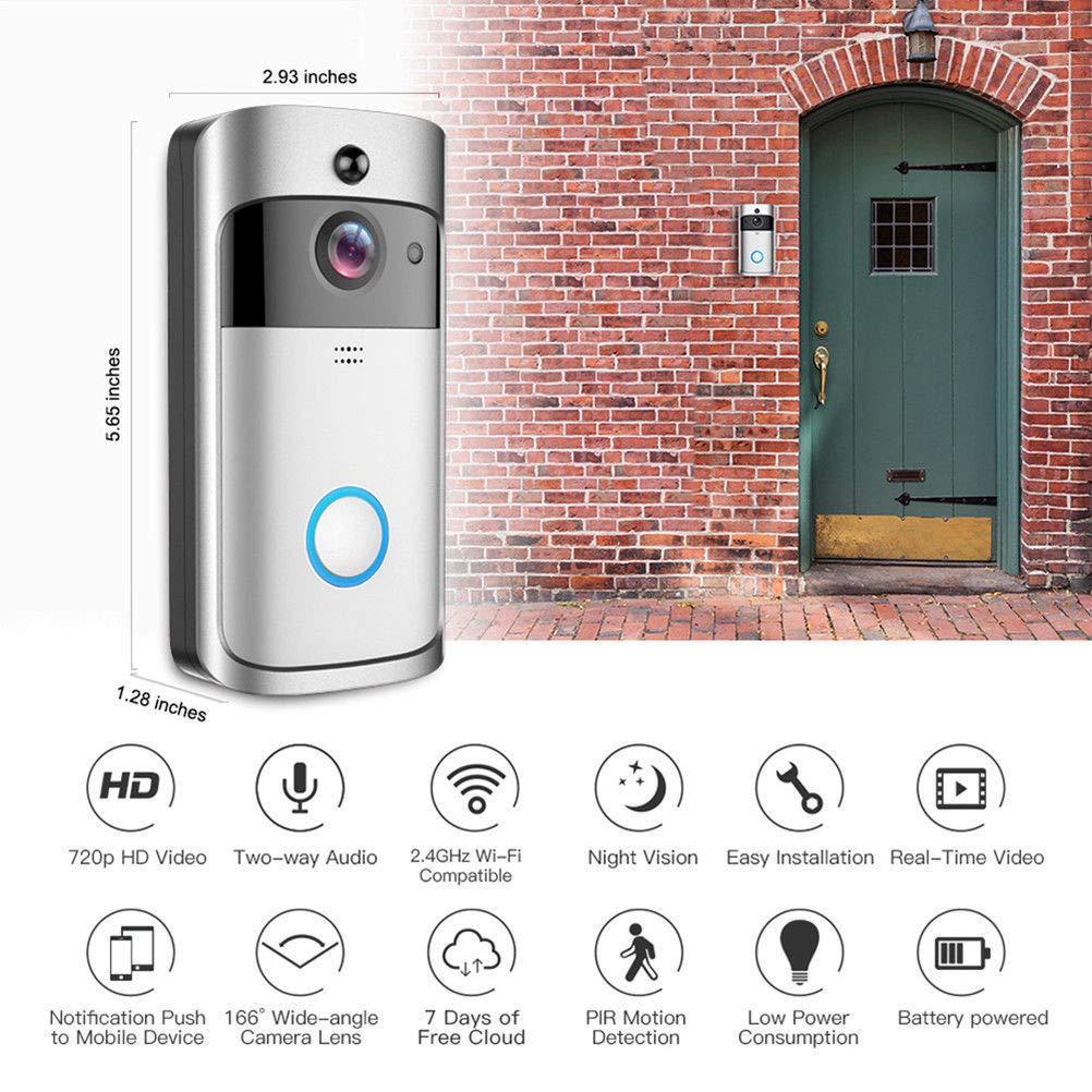 Smart WiFi Video Doorbell - Visual Intercom Night Vision Chime | Smart Glow Connect
