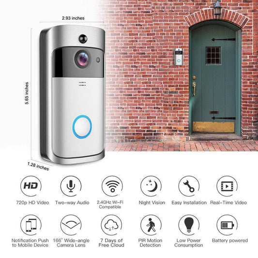 Smart WiFi Video Doorbell - Visual Intercom Night Vision Chime | Smart Glow Connect